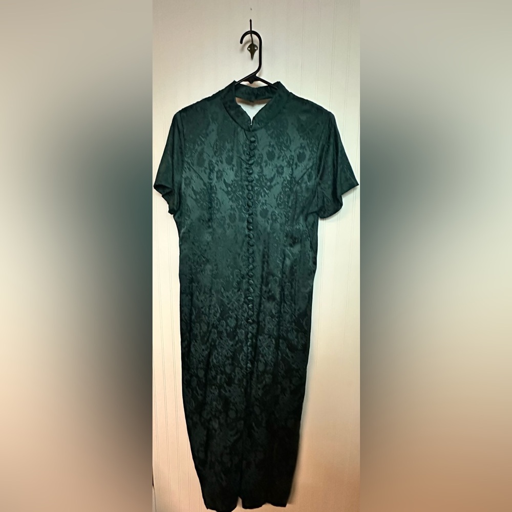 Vintage Green Maxi Dress 14
